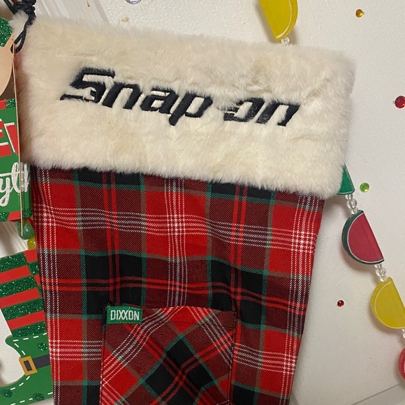Snap-on Red Plaid Christmas Stocking - Picture 2 of 6